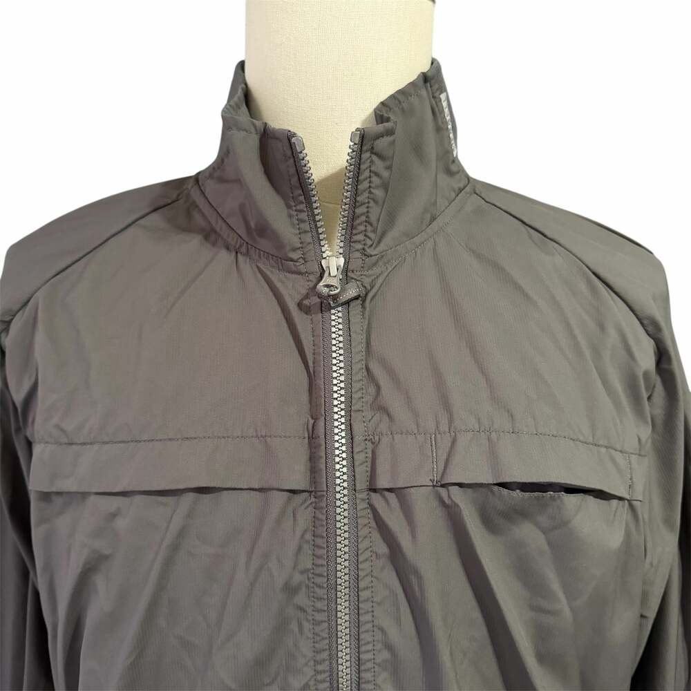 Merrell Men's Gray Full Zip Windbreaker Jacket Sz L Outdoors Running Athlete